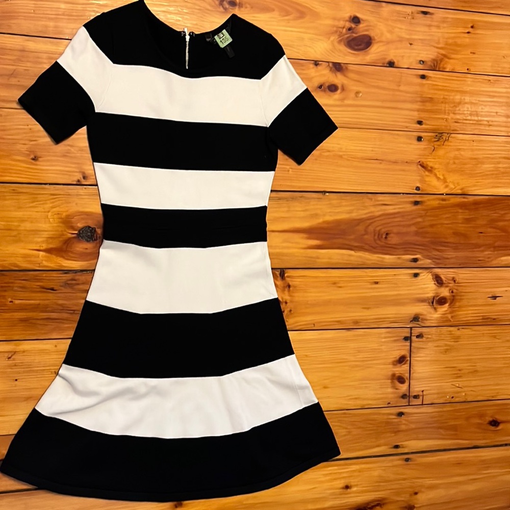 Black and White Striped Dress